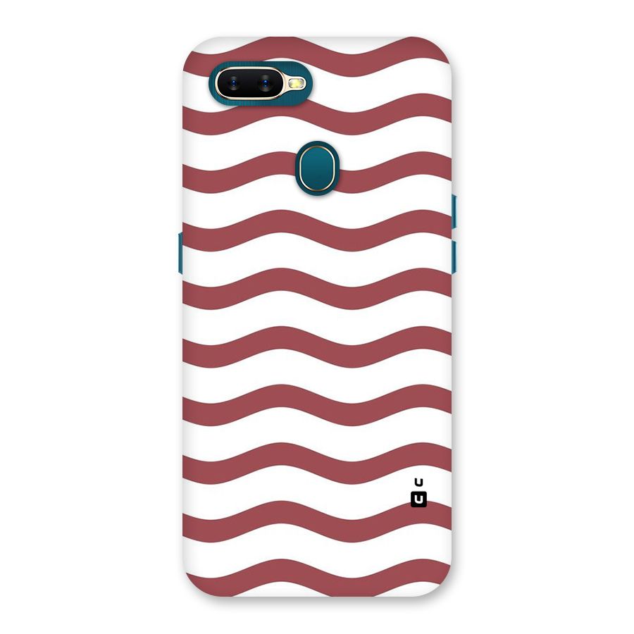 Flowing Stripes Red White Back Case for Oppo A11k