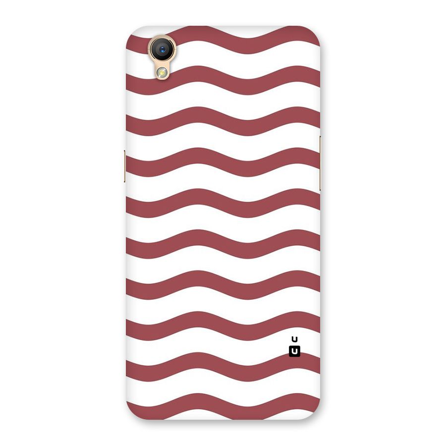 Flowing Stripes Red White Back Case for Oppo A37