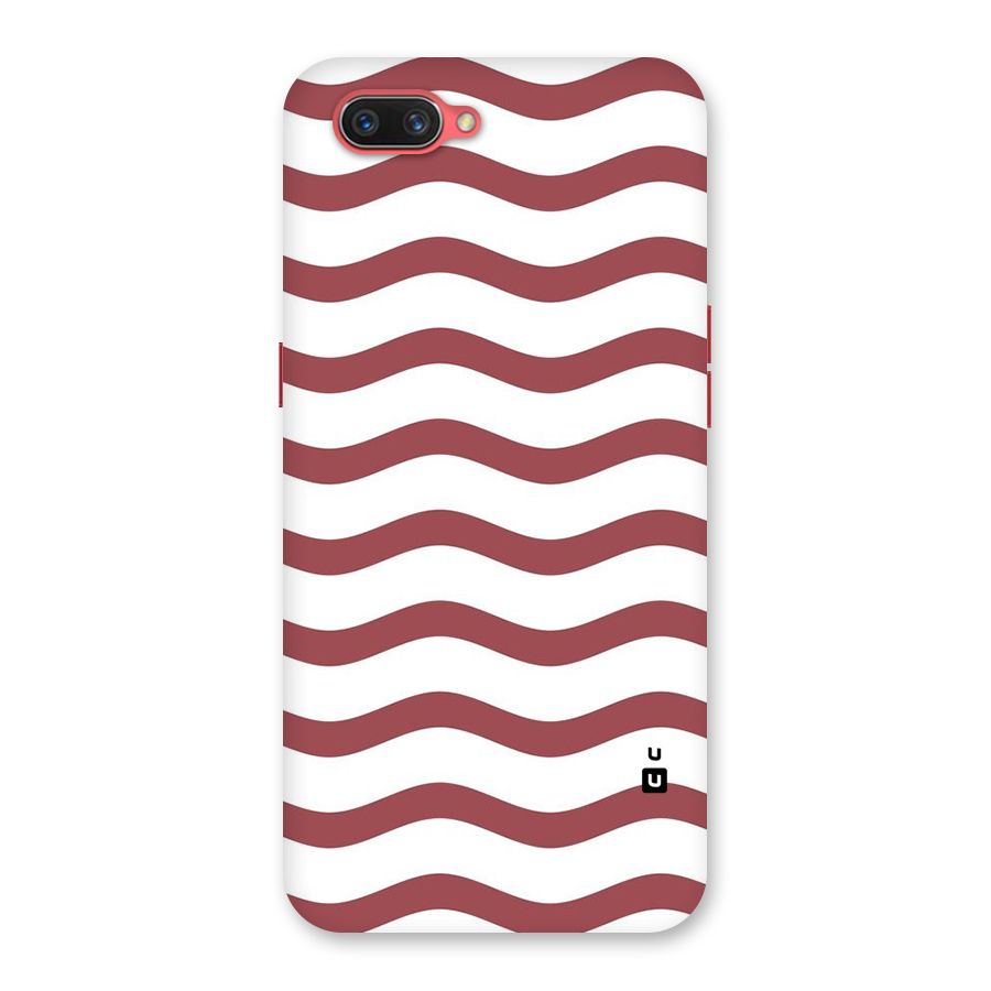 Flowing Stripes Red White Back Case for Oppo A3s