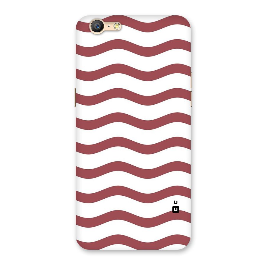 Flowing Stripes Red White Back Case for Oppo A57