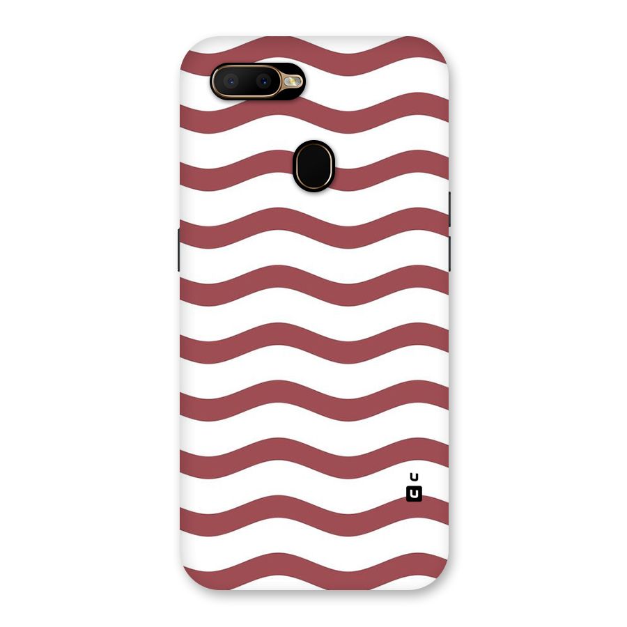 Flowing Stripes Red White Back Case for Oppo A5s