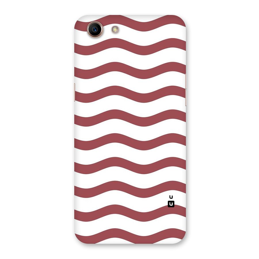 Flowing Stripes Red White Back Case for Oppo A83 (2018)