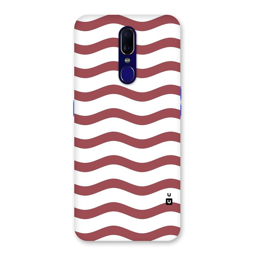 Flowing Stripes Red White Back Case for Oppo F11