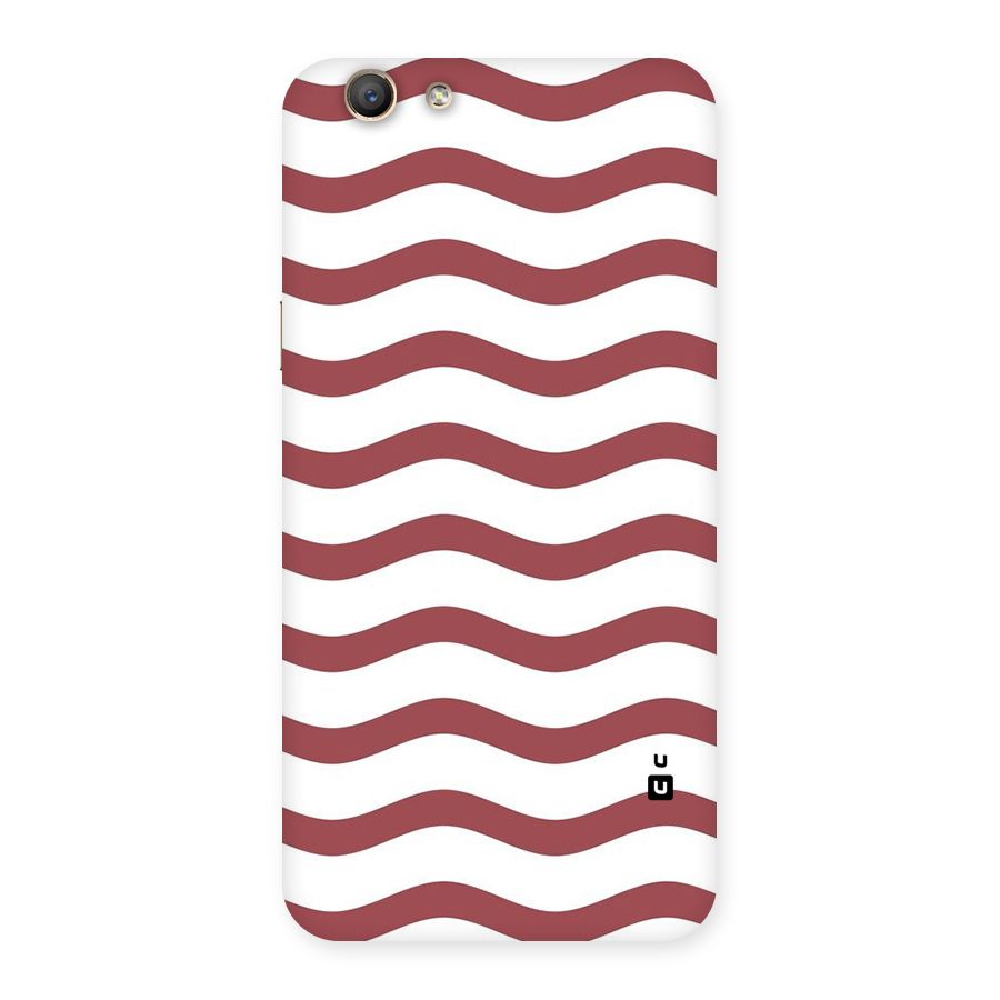 Flowing Stripes Red White Back Case for Oppo F1s