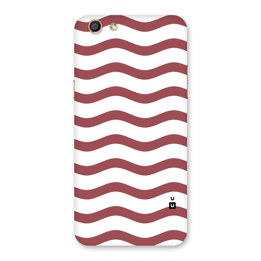 Flowing Stripes Red White Back Case for Oppo F3