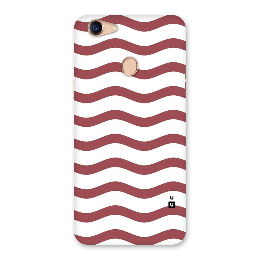 Flowing Stripes Red White Back Case for Oppo F5
