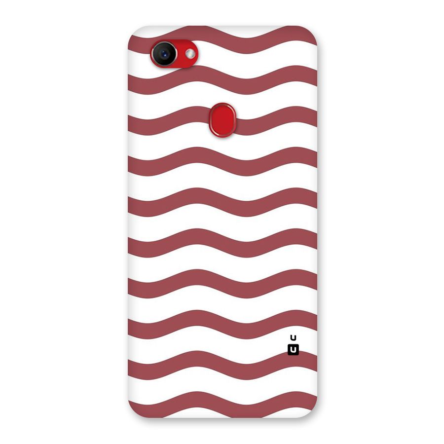 Flowing Stripes Red White Back Case for Oppo F7