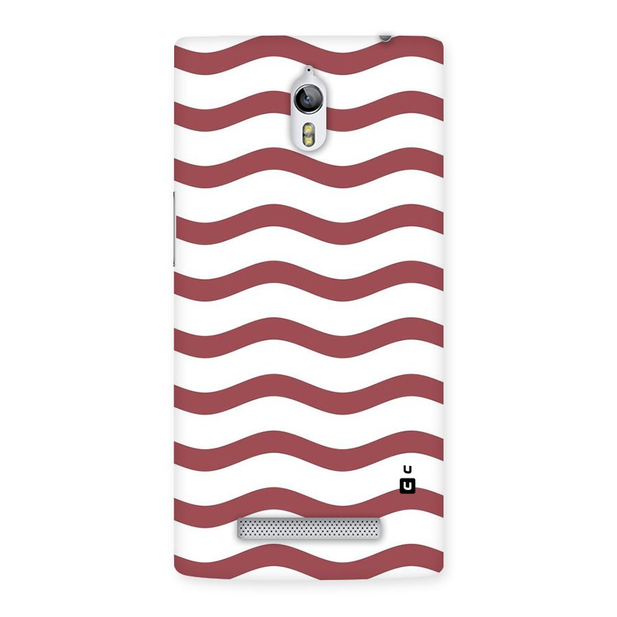 Flowing Stripes Red White Back Case for Oppo Find 7