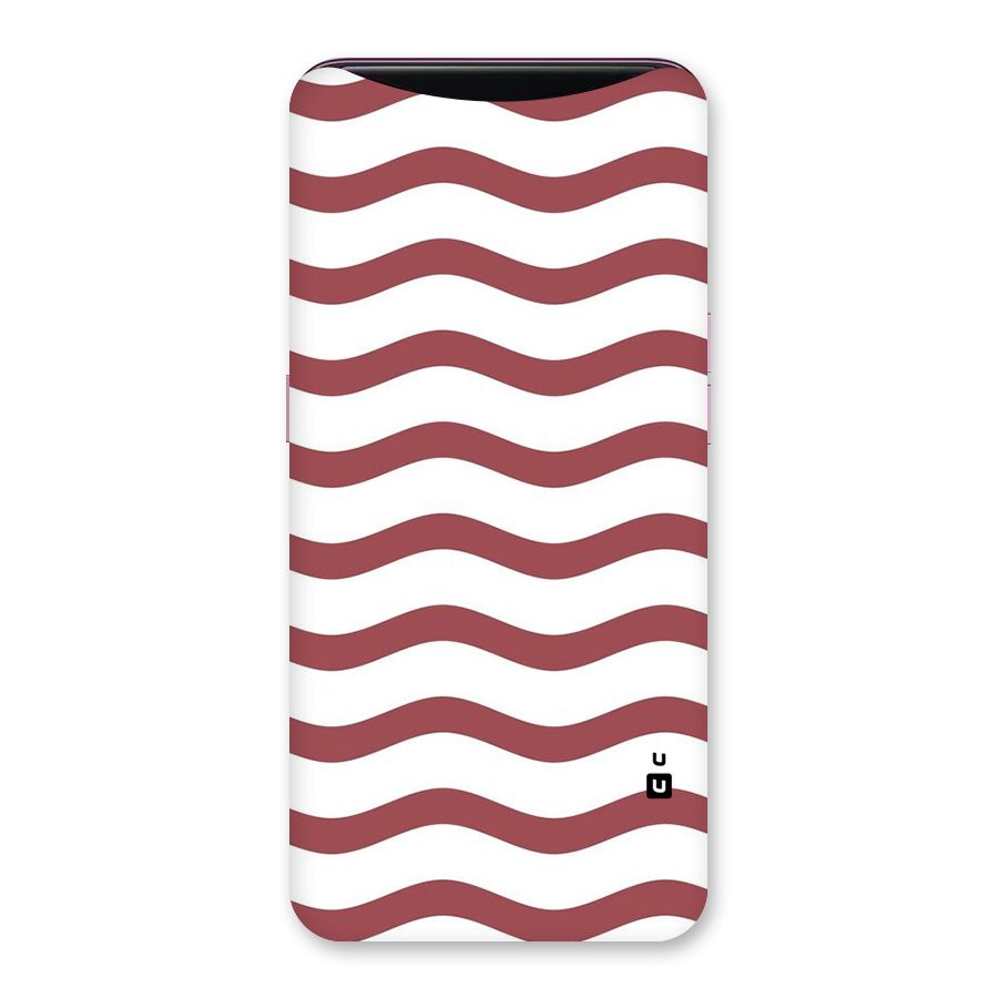Flowing Stripes Red White Back Case for Oppo Find X