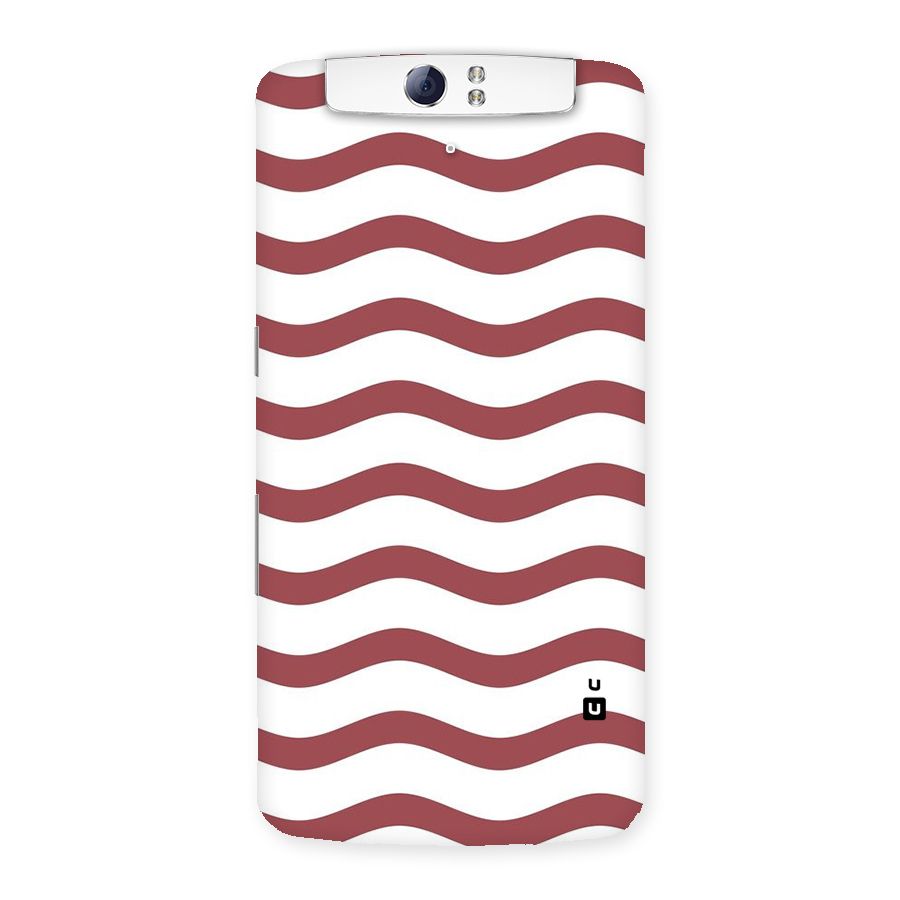 Flowing Stripes Red White Back Case for Oppo N1