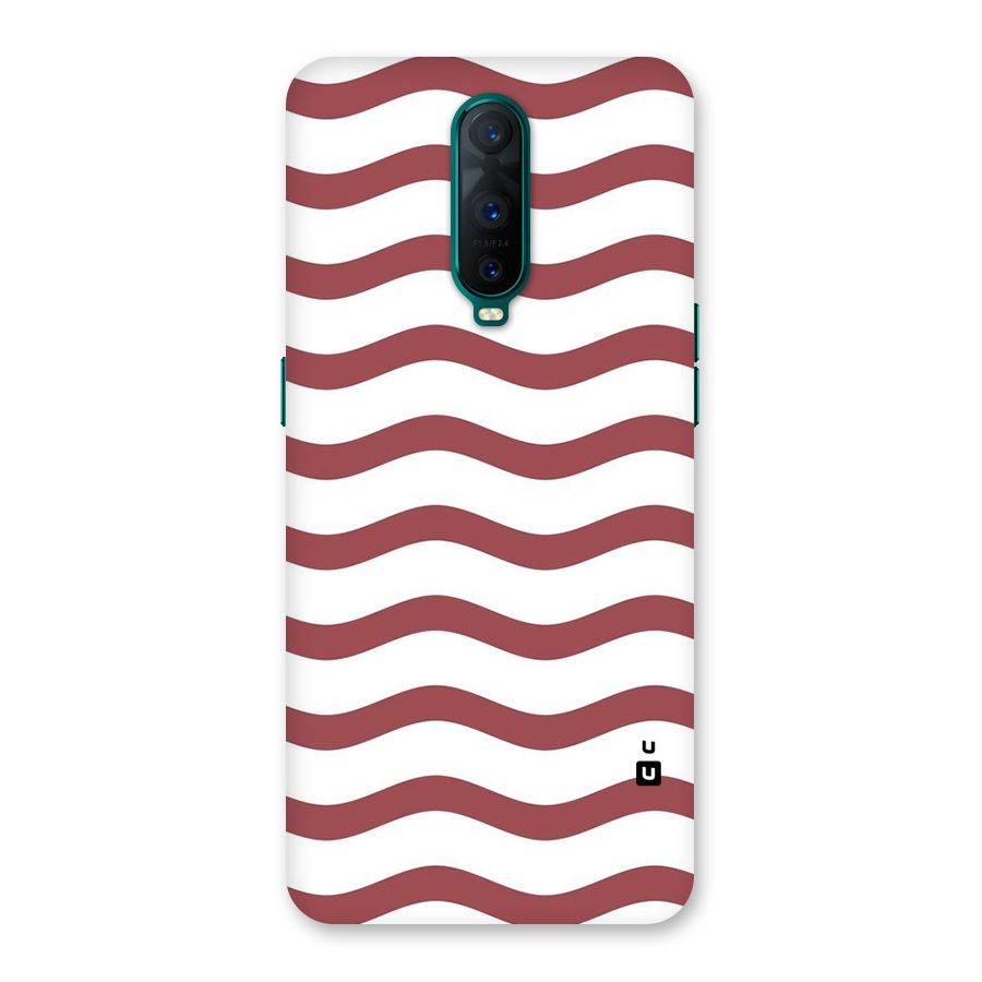 Flowing Stripes Red White Back Case for Oppo R17 Pro
