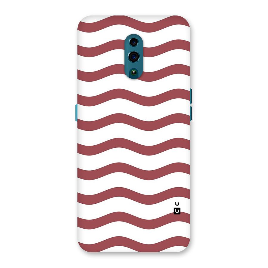 Flowing Stripes Red White Back Case for Oppo Reno