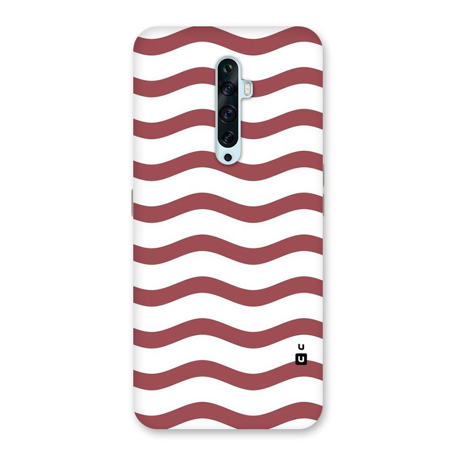 Flowing Stripes Red White Back Case for Oppo Reno2 F