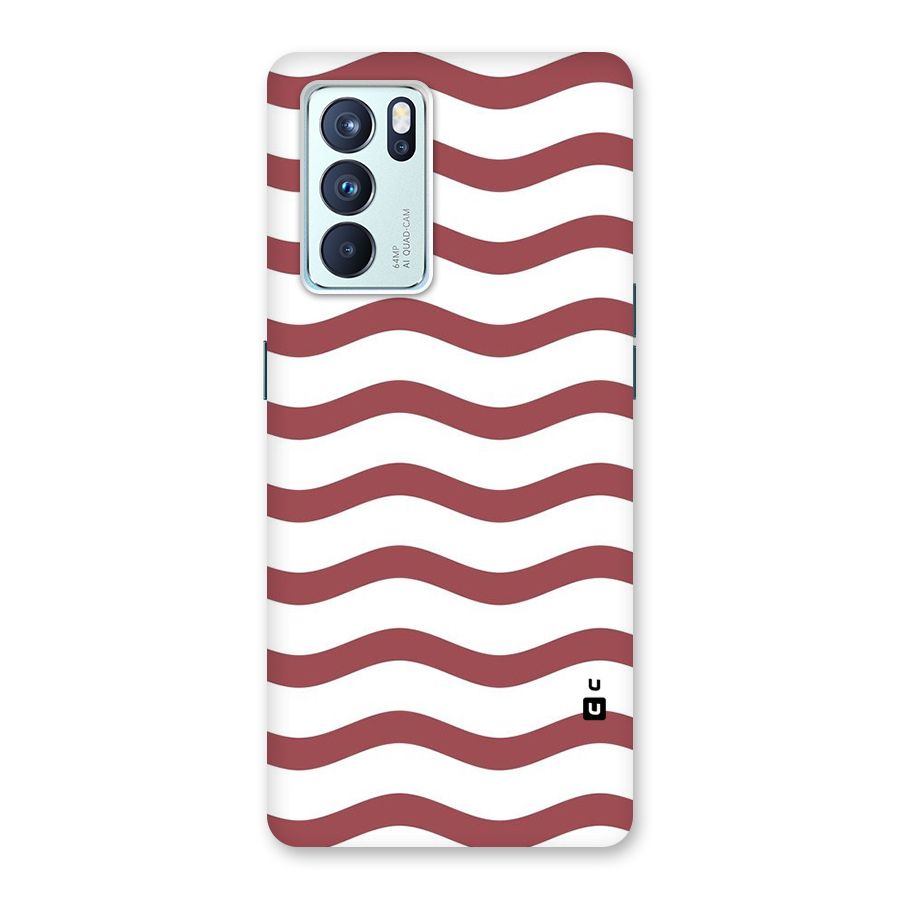 Flowing Stripes Red White Back Case for Oppo Reno6 Pro 5G
