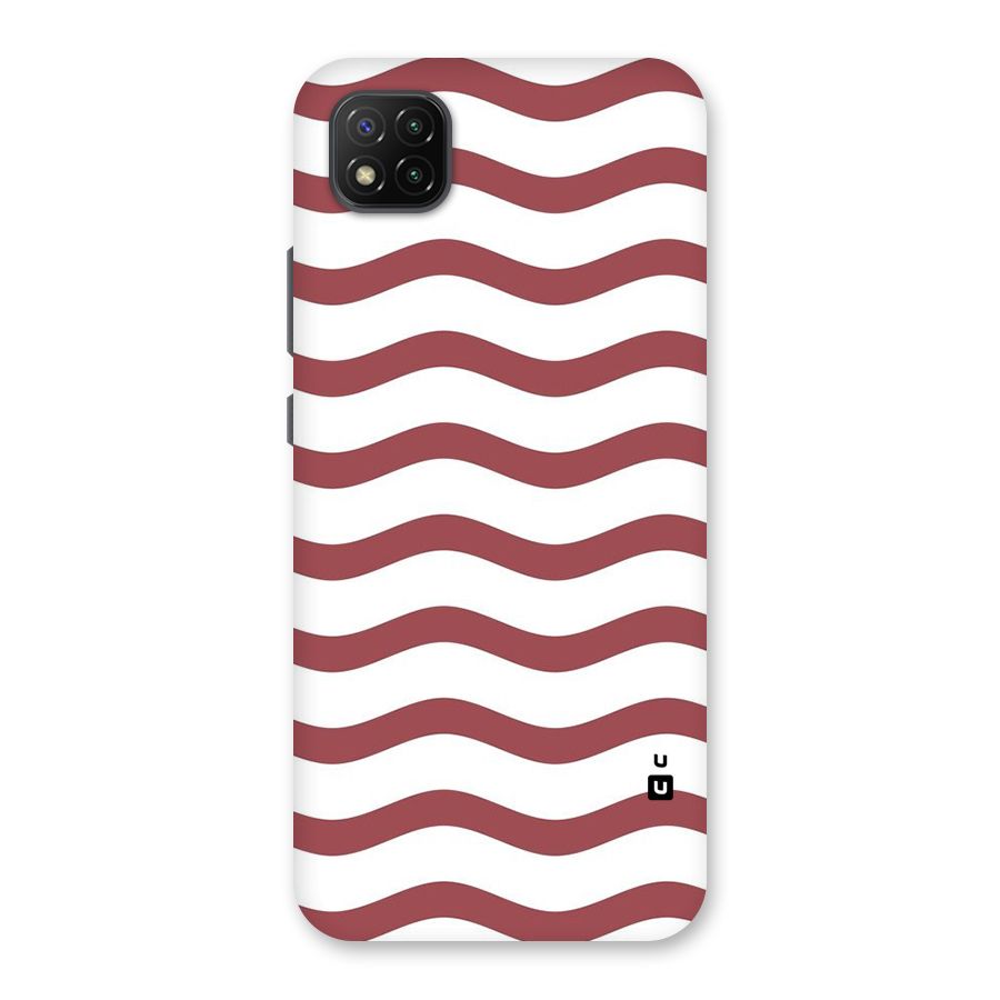Flowing Stripes Red White Back Case for Poco C3