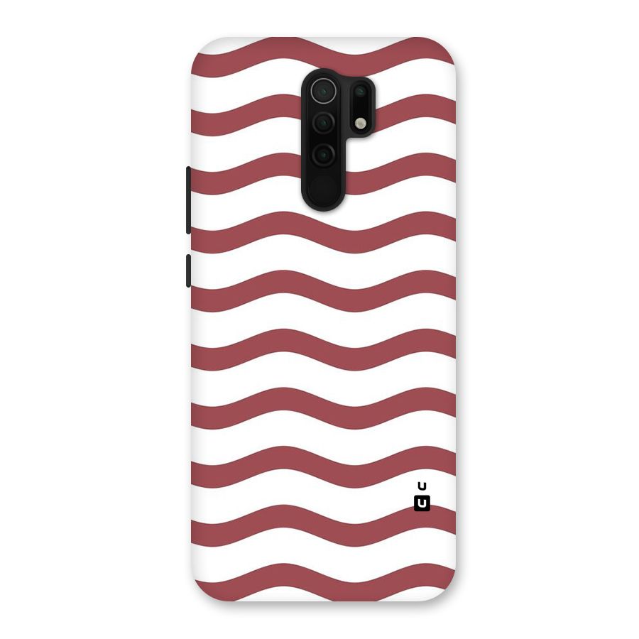 Flowing Stripes Red White Back Case for Poco M2