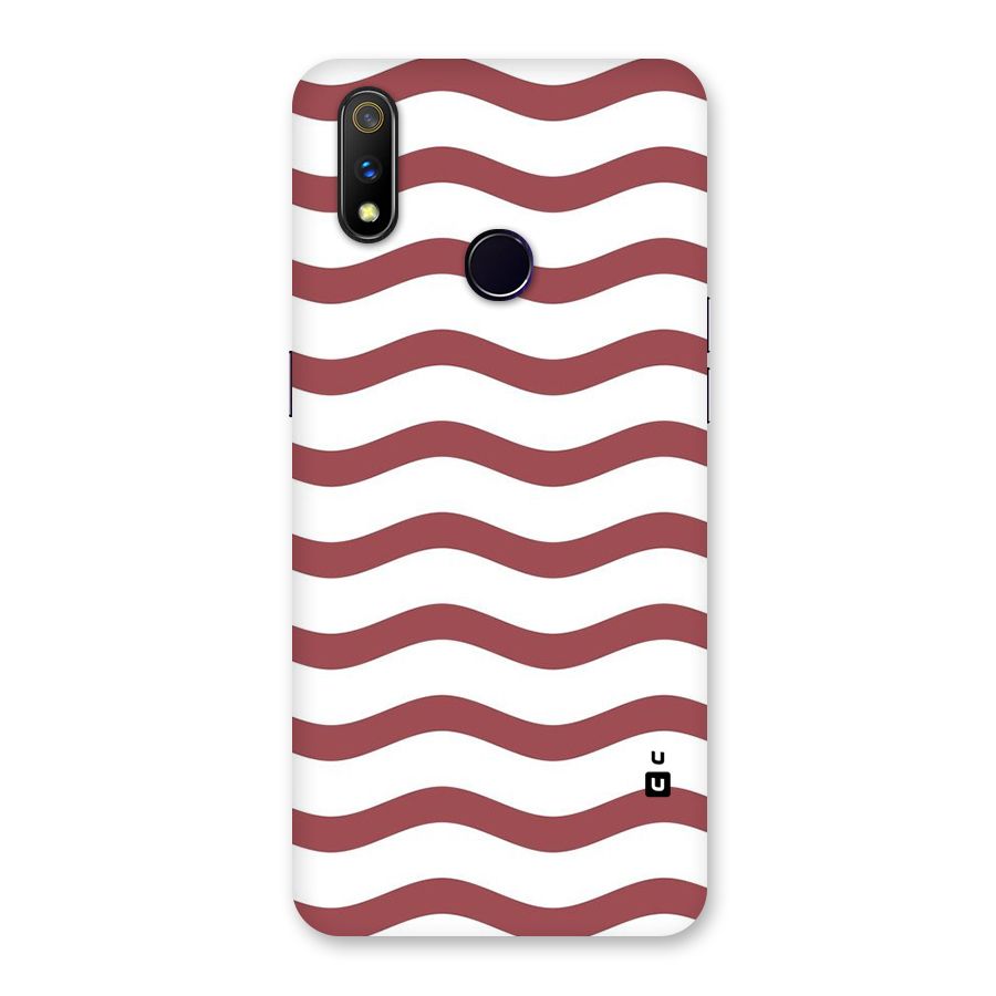 Flowing Stripes Red White Back Case for Realme 3 Pro