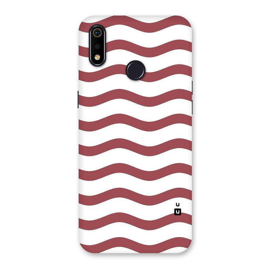Flowing Stripes Red White Back Case for Realme 3i