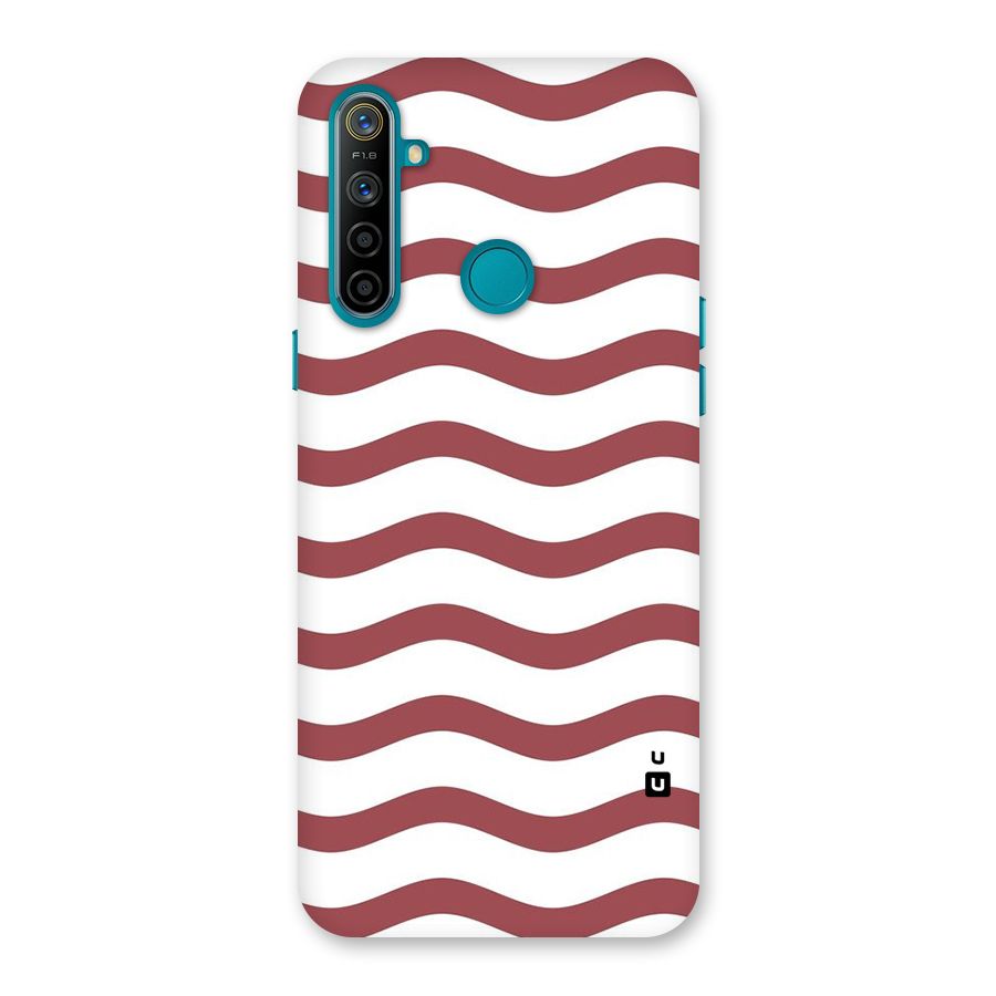 Flowing Stripes Red White Back Case for Realme 5i