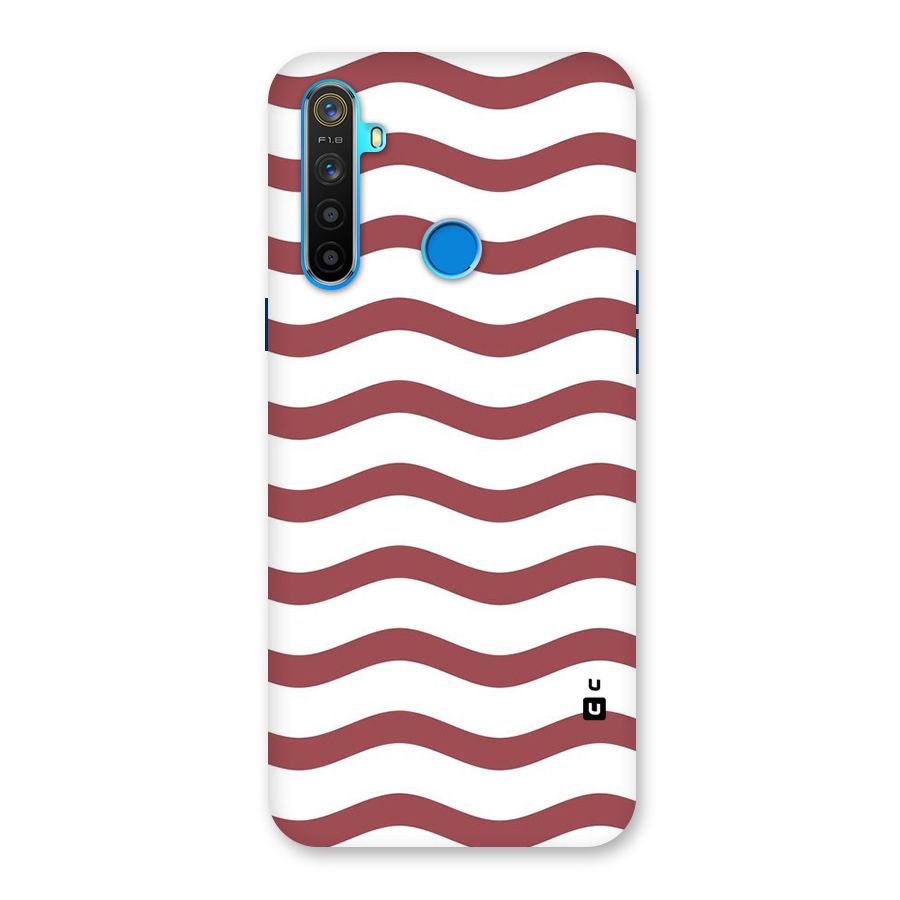 Flowing Stripes Red White Back Case for Realme 5s
