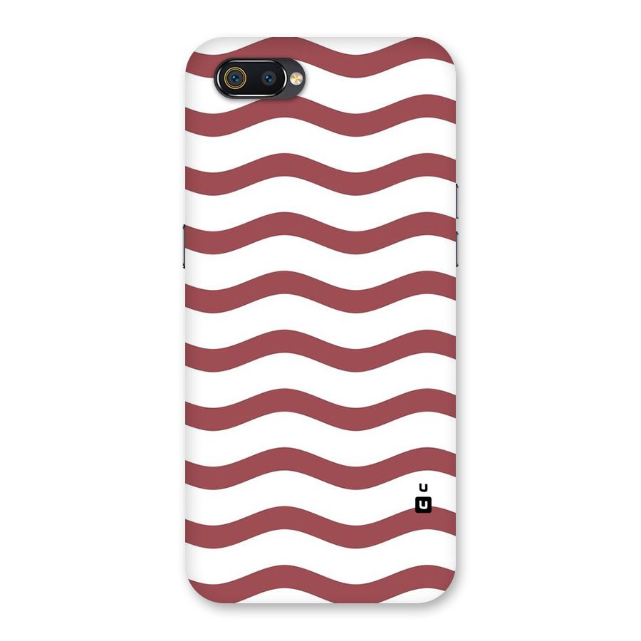 Flowing Stripes Red White Back Case for Realme C2