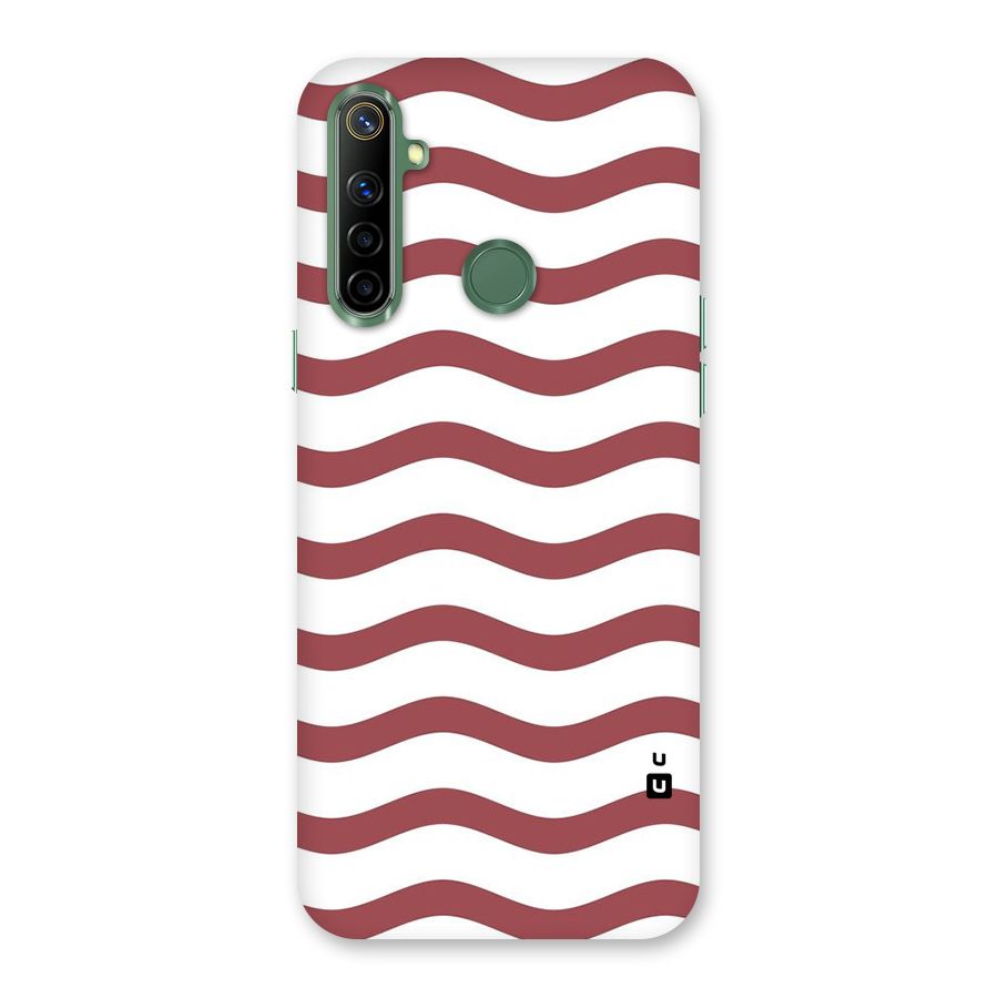 Flowing Stripes Red White Back Case for Realme Narzo 10