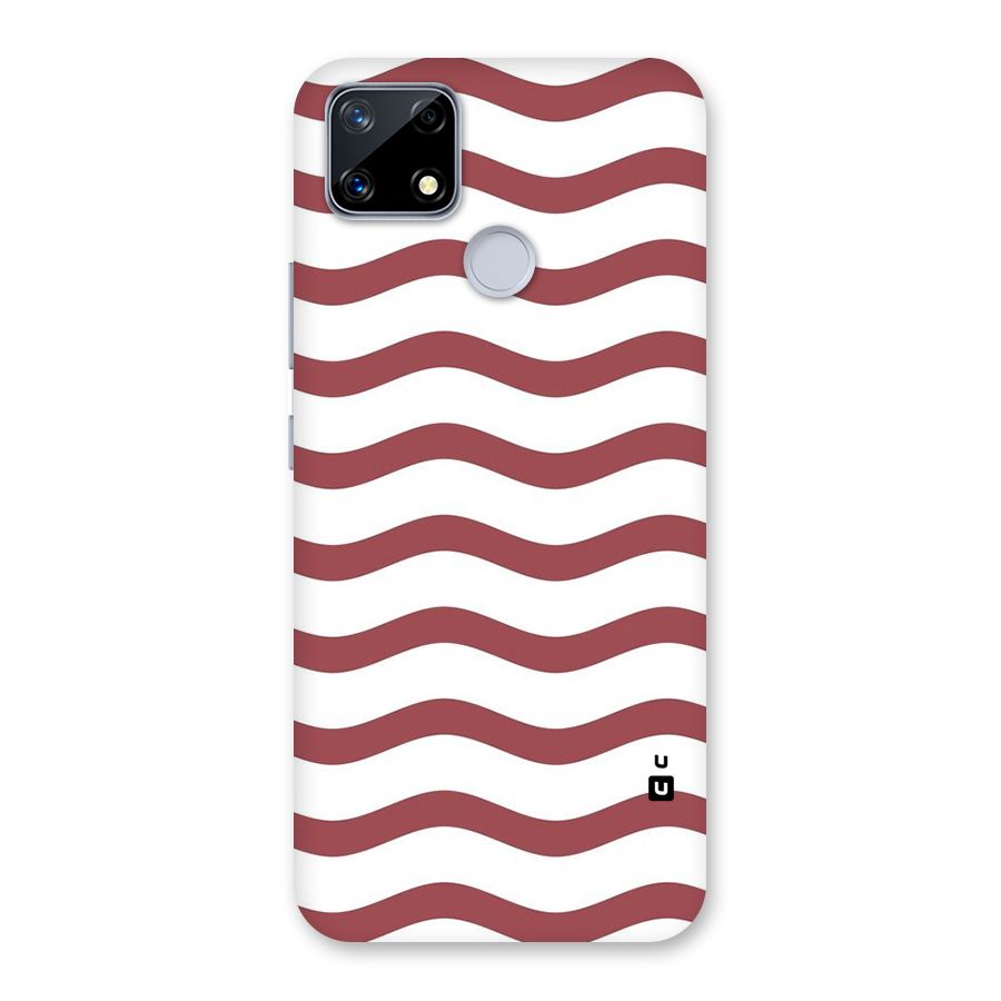 Flowing Stripes Red White Back Case for Realme Narzo 20