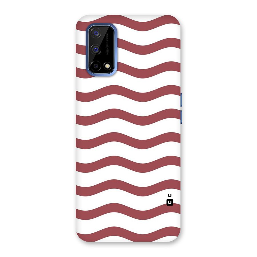 Flowing Stripes Red White Back Case for Realme Narzo 30 Pro