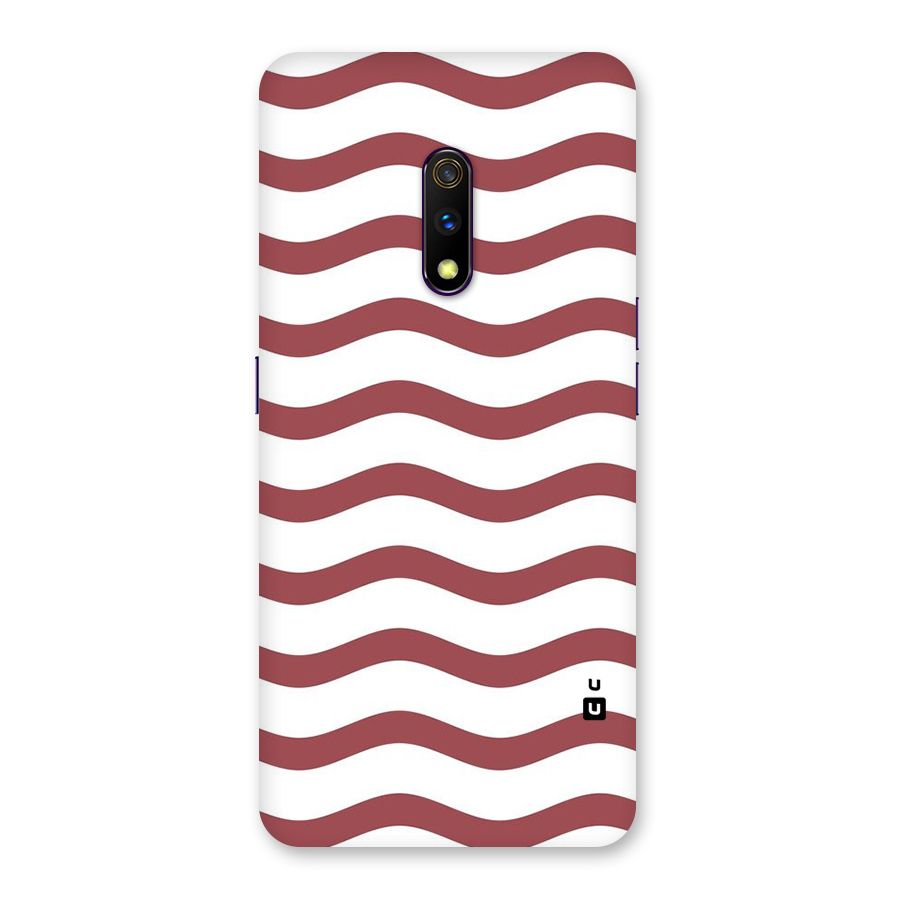 Flowing Stripes Red White Back Case for Realme X