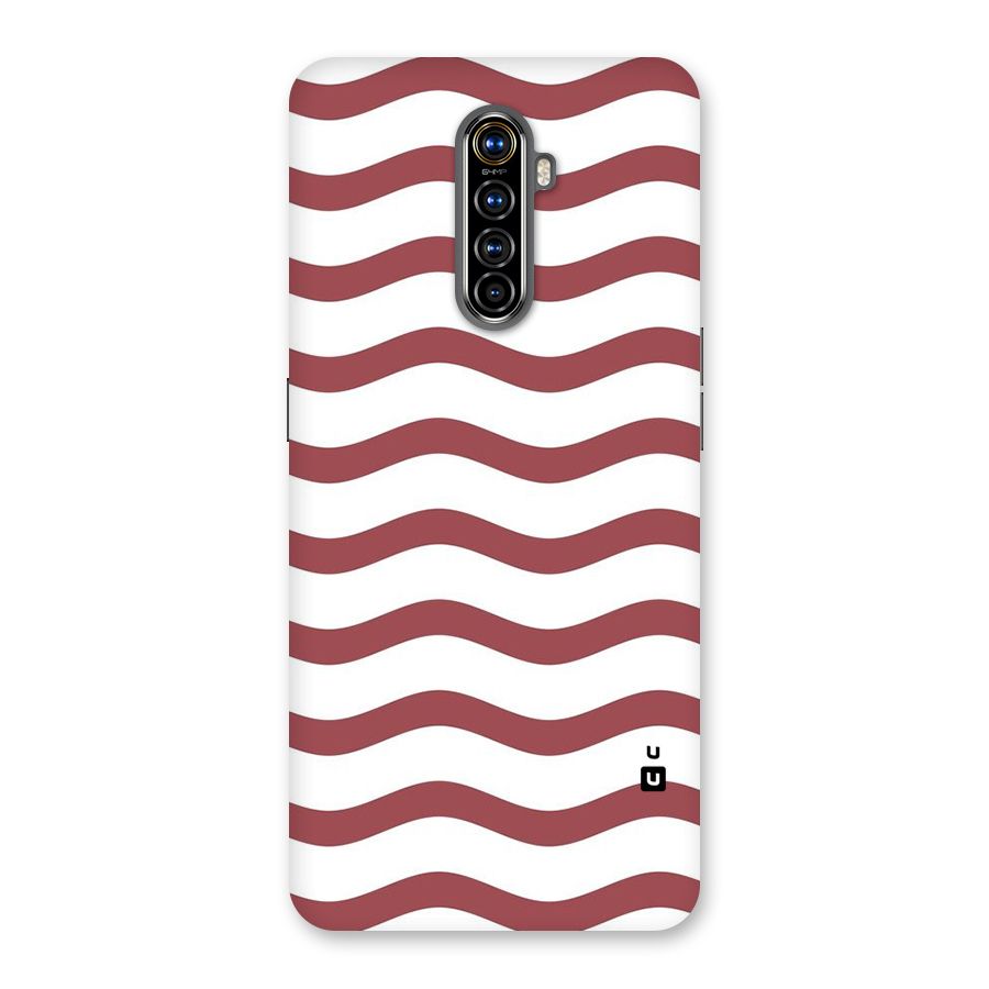 Flowing Stripes Red White Back Case for Realme X2 Pro