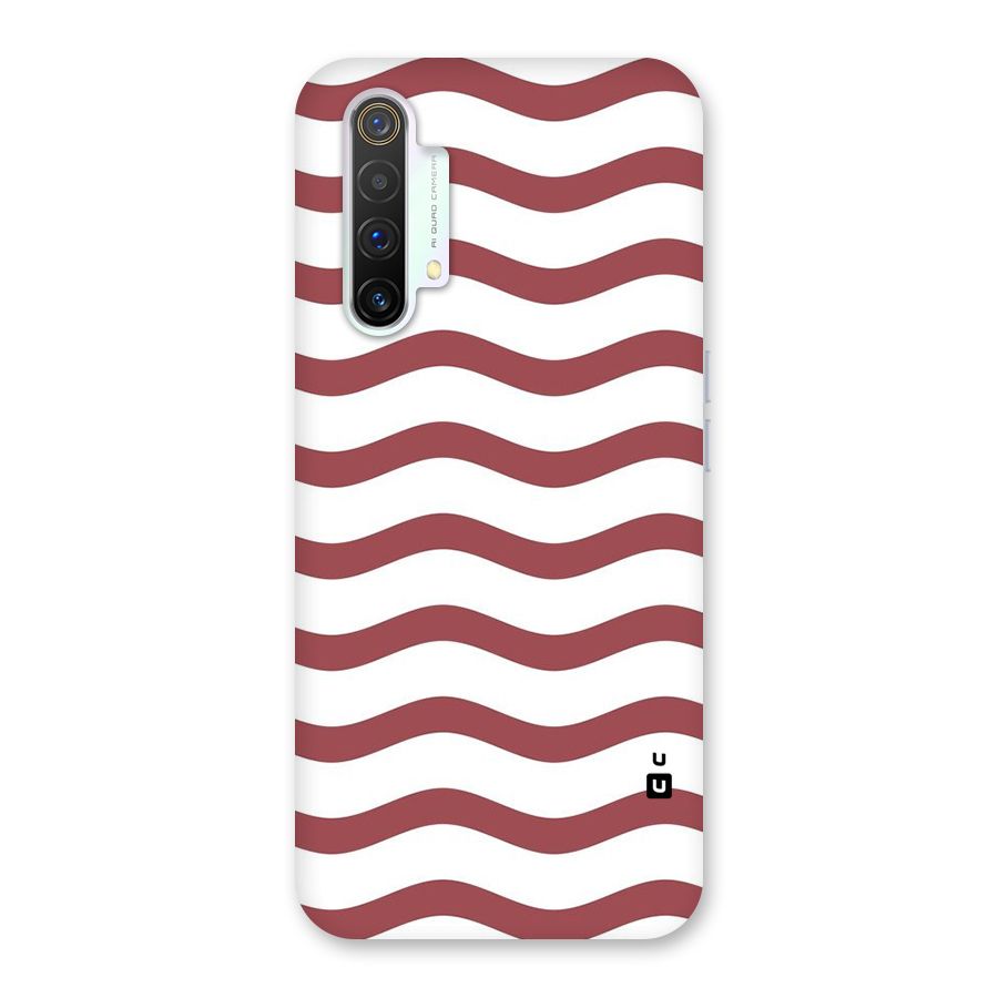 Flowing Stripes Red White Back Case for Realme X3