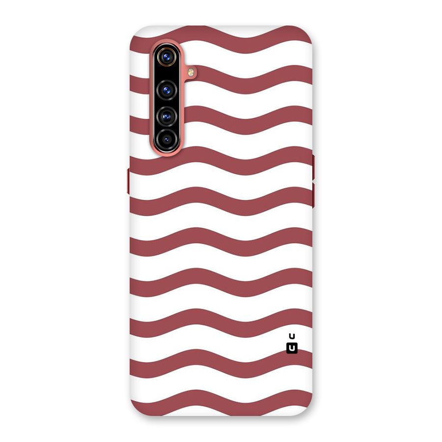 Flowing Stripes Red White Back Case for Realme X50 Pro
