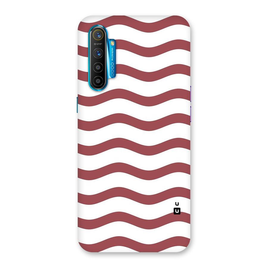 Flowing Stripes Red White Back Case for Realme XT