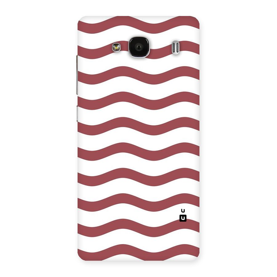 Flowing Stripes Red White Back Case for Redmi 2s