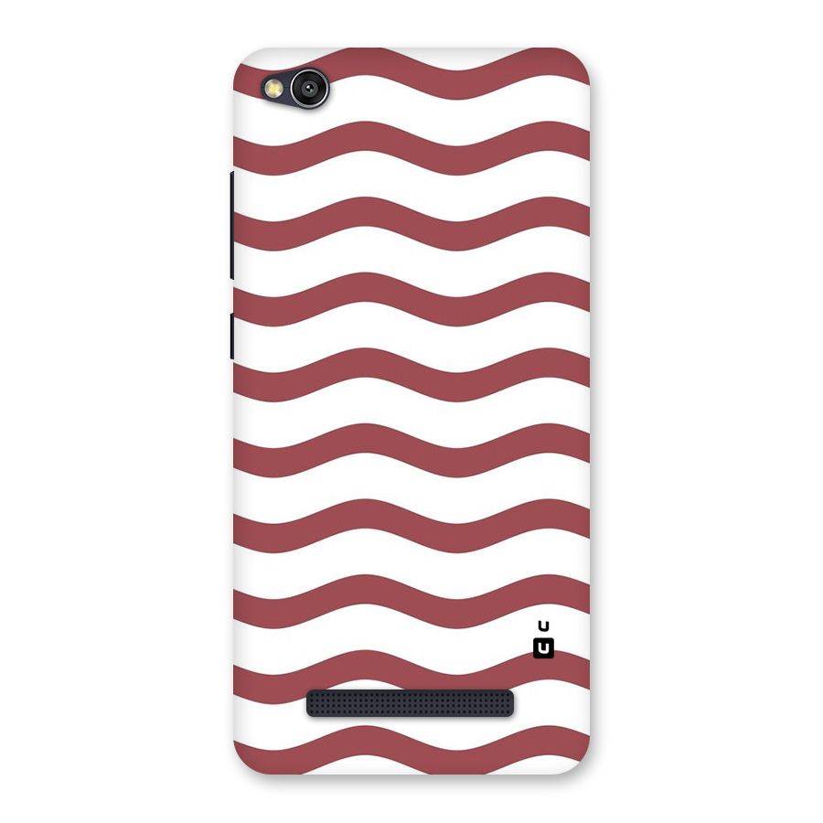 Flowing Stripes Red White Back Case for Redmi 4A
