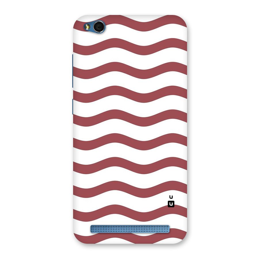 Flowing Stripes Red White Back Case for Redmi 5A