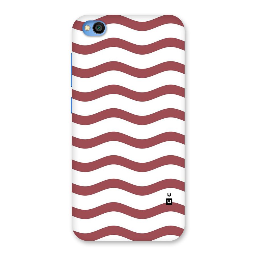 Flowing Stripes Red White Back Case for Redmi Go