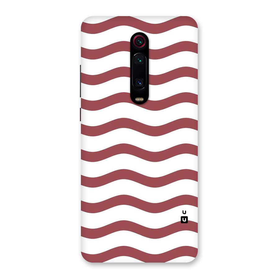 Flowing Stripes Red White Back Case for Redmi K20 Pro