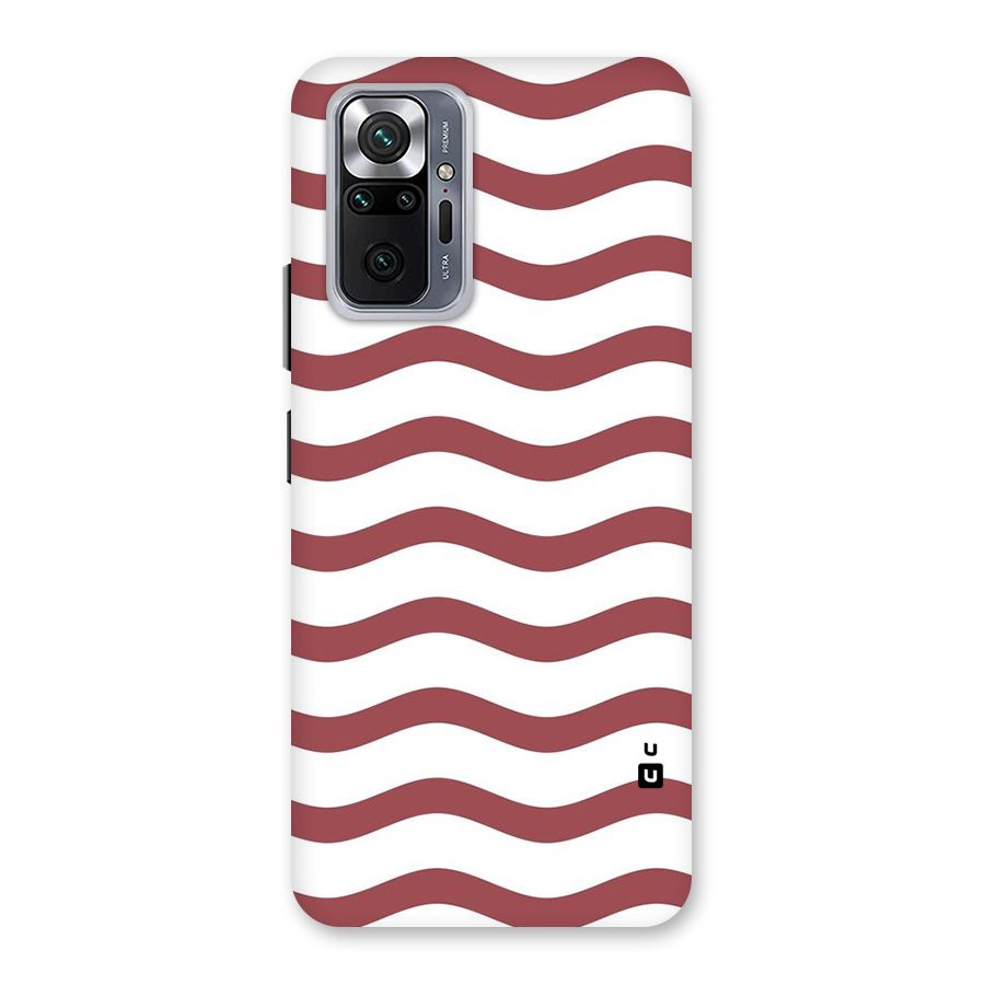 Flowing Stripes Red White Back Case for Redmi Note 10 Pro Max