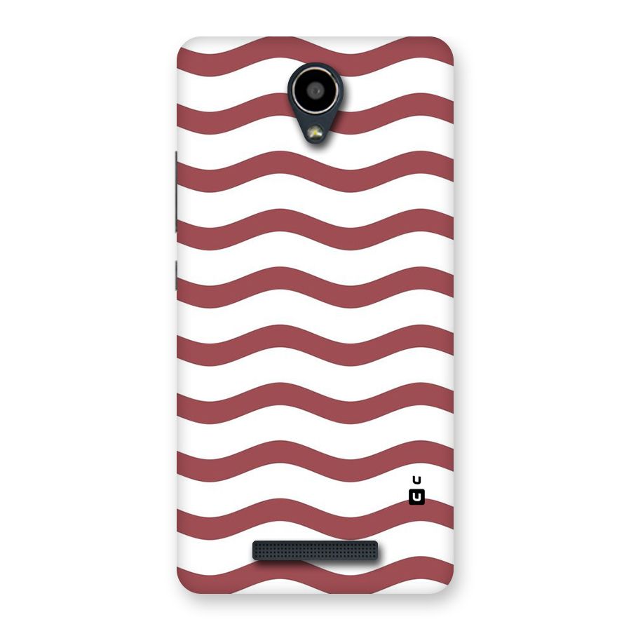 Flowing Stripes Red White Back Case for Redmi Note 2