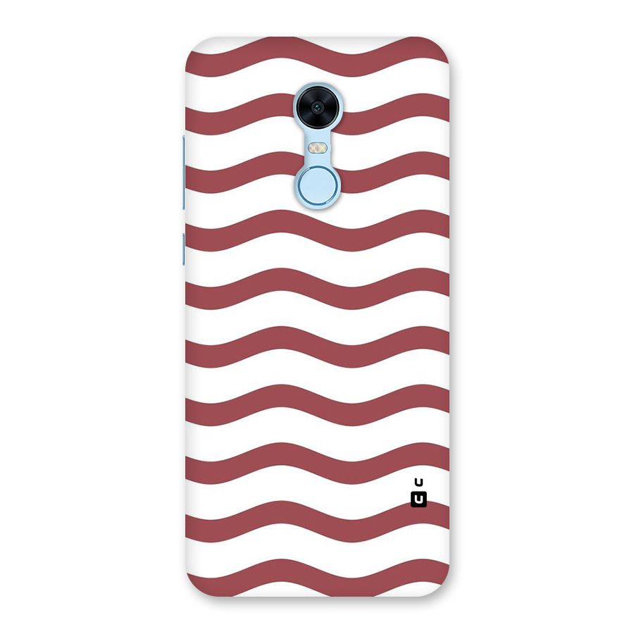 Flowing Stripes Red White Back Case for Redmi Note 5