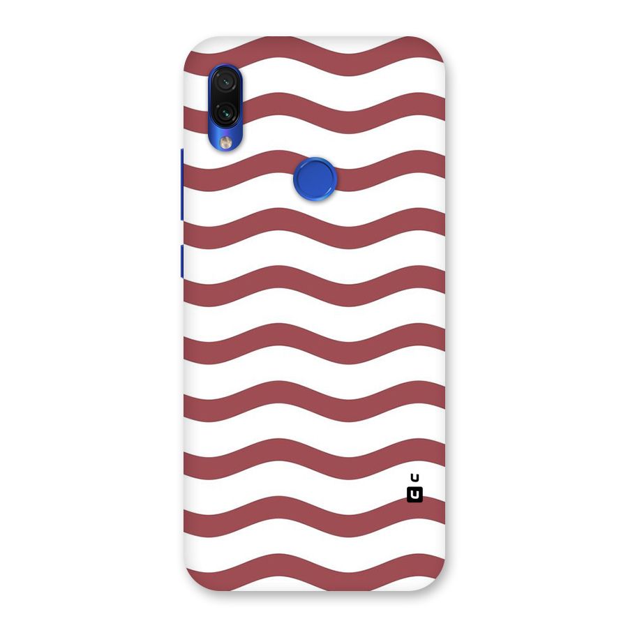 Flowing Stripes Red White Back Case for Redmi Note 7S