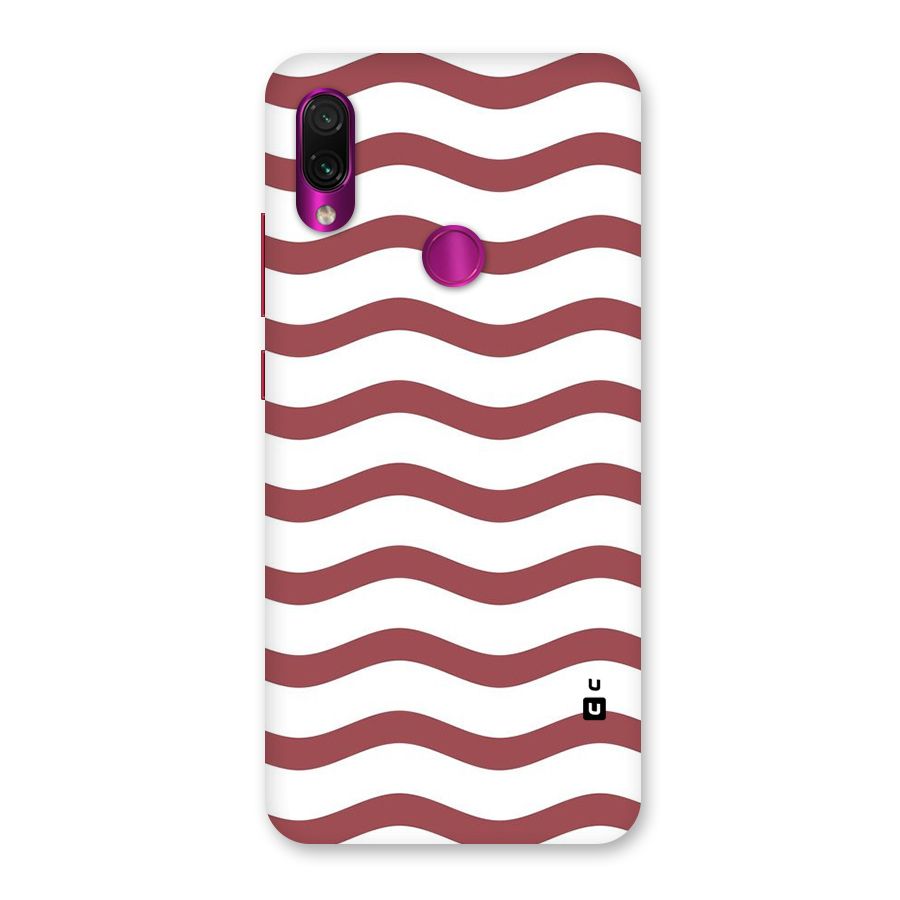 Flowing Stripes Red White Back Case for Redmi Note 7 Pro