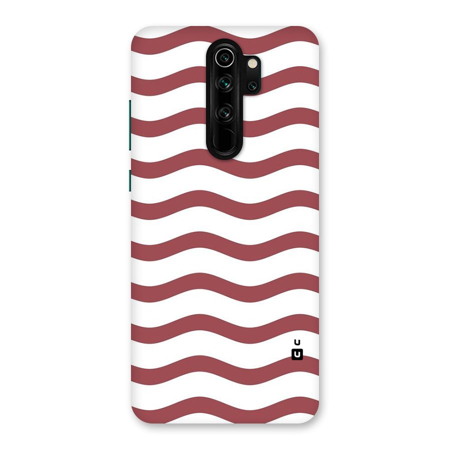 Flowing Stripes Red White Back Case for Redmi Note 8 Pro