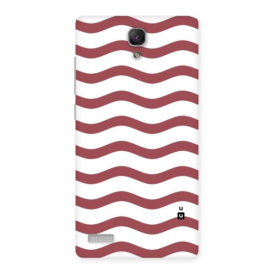 Flowing Stripes Red White Back Case for Redmi Note Prime