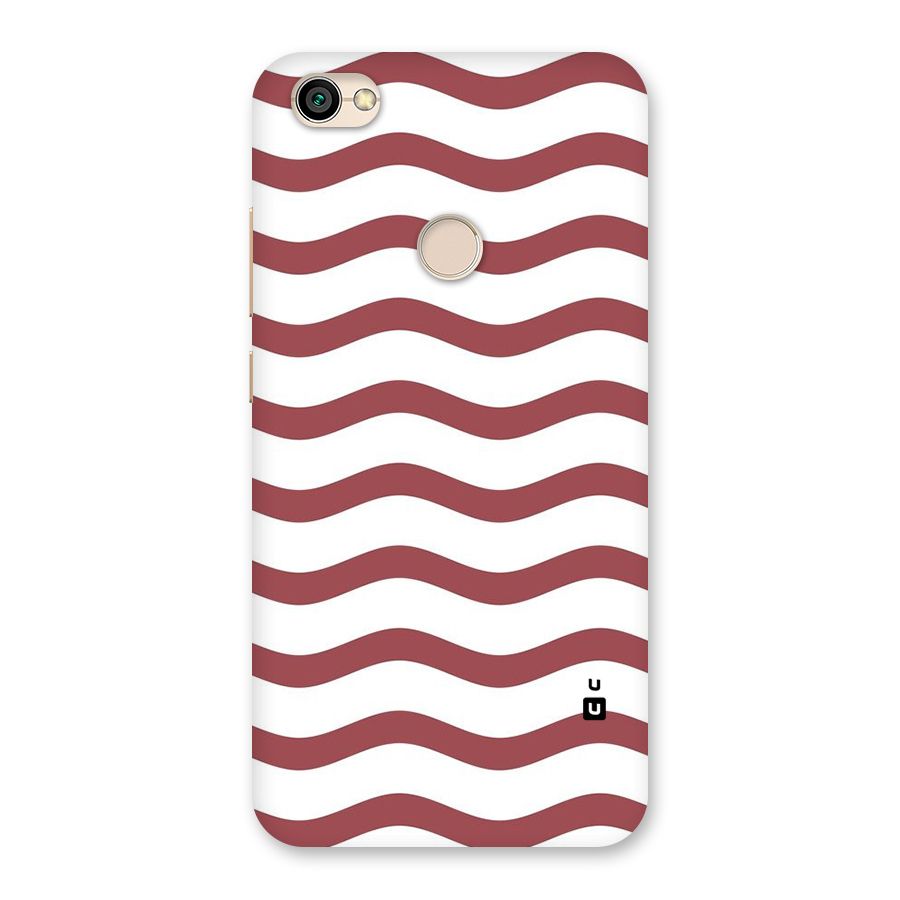 Flowing Stripes Red White Back Case for Redmi Y1 2017