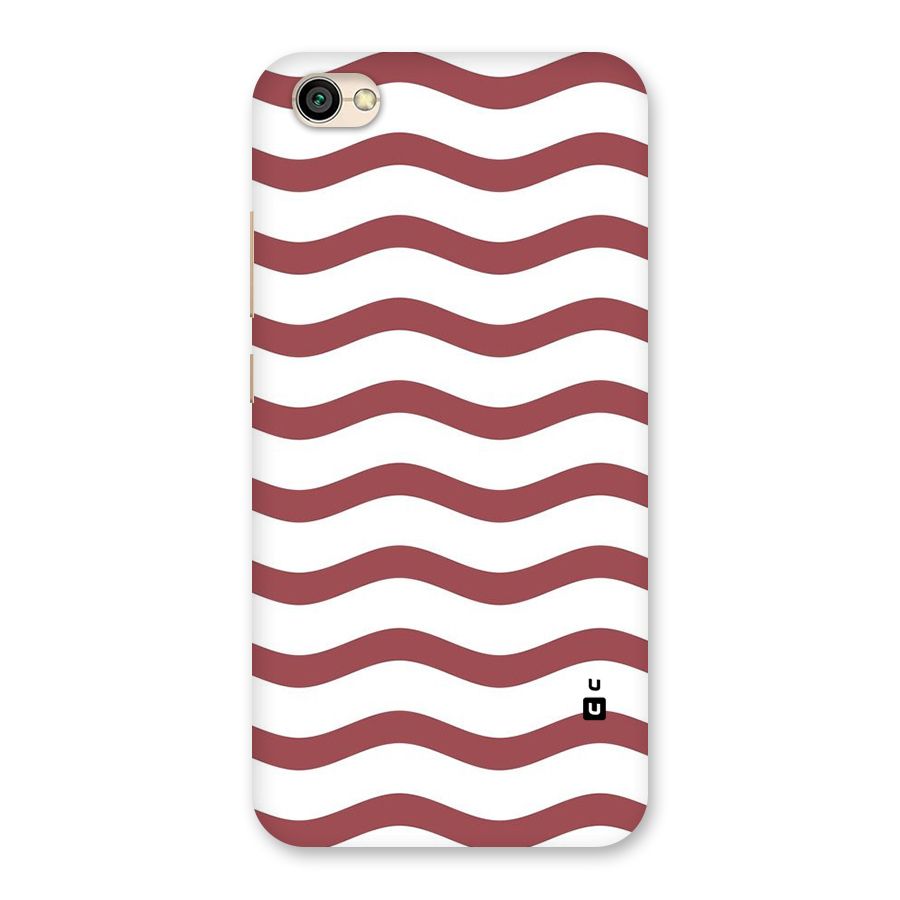 Flowing Stripes Red White Back Case for Redmi Y1 Lite