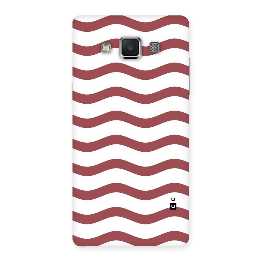 Flowing Stripes Red White Back Case for Samsung Galaxy A5