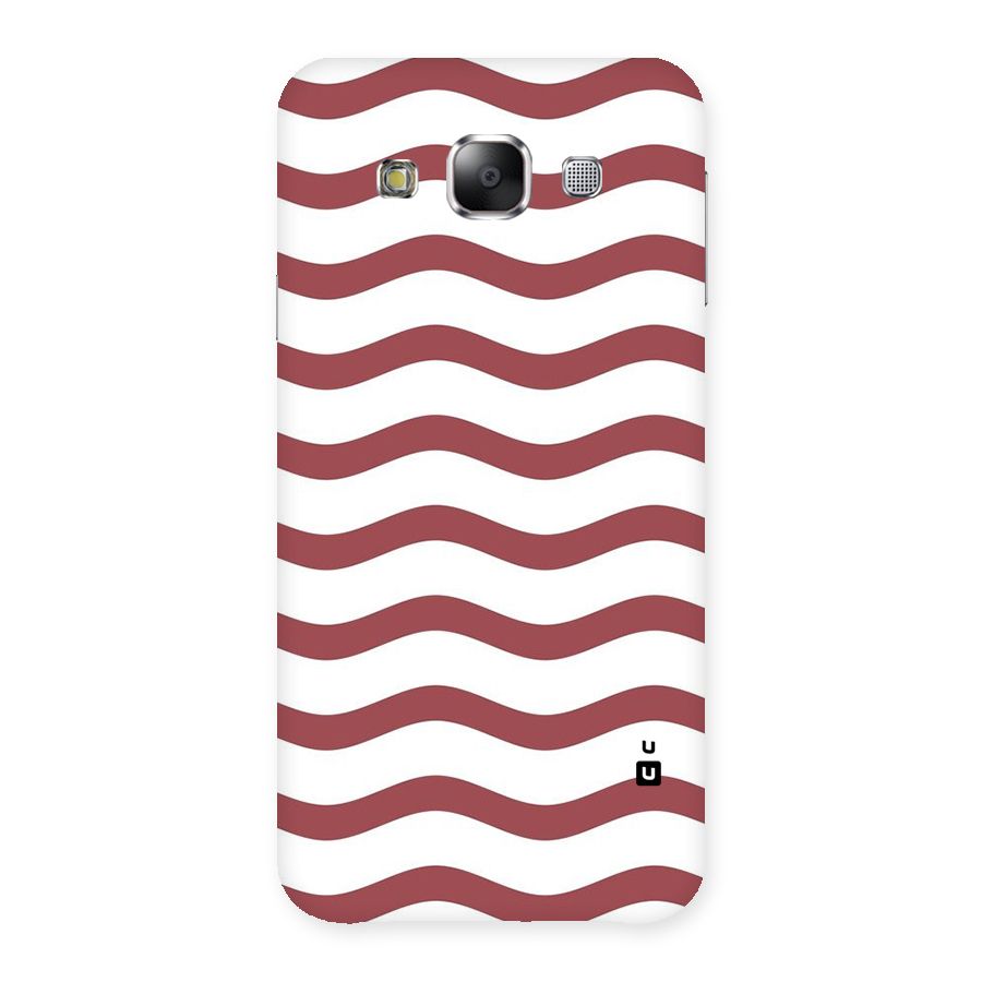 Flowing Stripes Red White Back Case for Samsung Galaxy E5