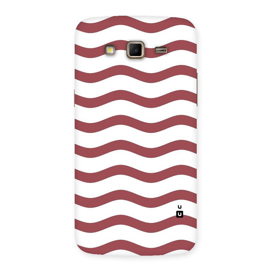 Flowing Stripes Red White Back Case for Samsung Galaxy Grand 2